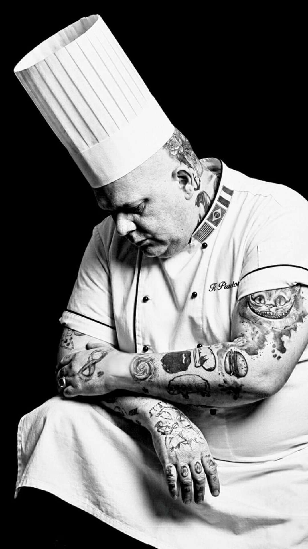 Chef Ti Piantoni em retrato editorial